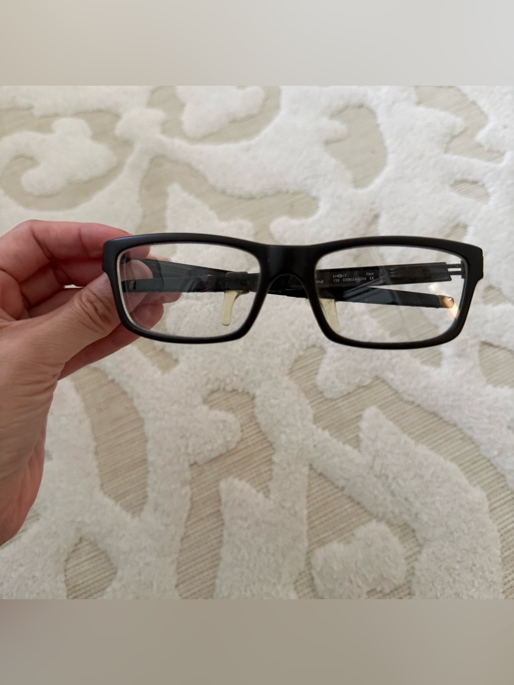 Men's Oakley Black Rectangular Eyeglass Glasses Frame EUC